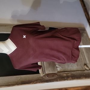 Hurley Vneck Tee Burgundy skater tee New with Tags